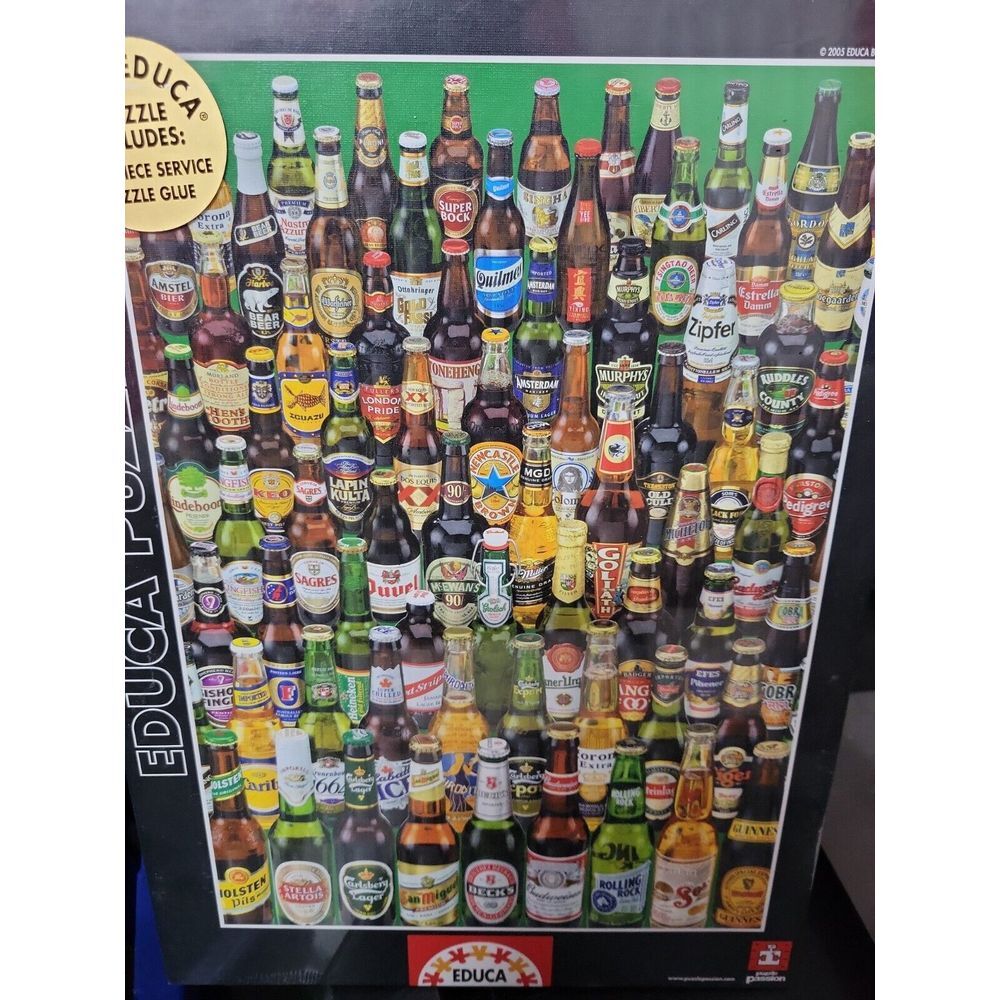EDUCA‎ Puzzle Passion 1000 Piece 12736 Cervezas Beers Bottle 48x6 cm Spain NEW